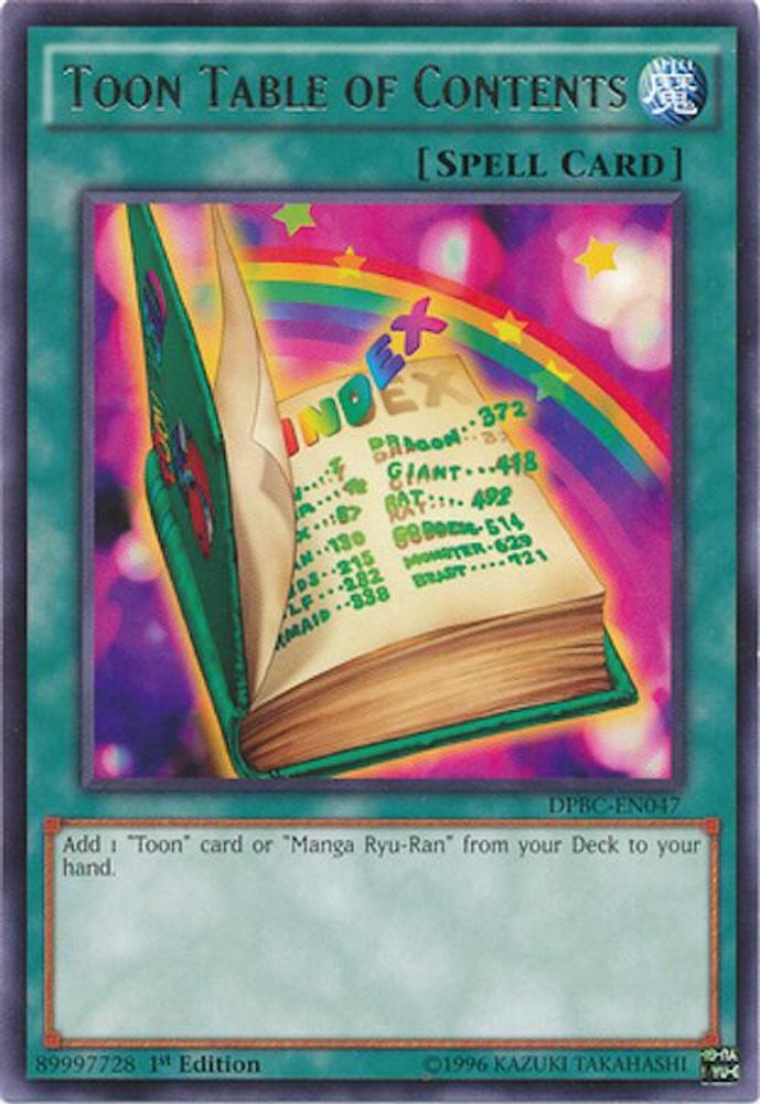 Toon Table of Contents, 1st-edition, front
