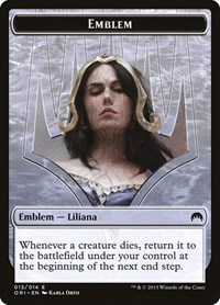 Emblem - Liliana, Defiant Necromancer, Magic Origins