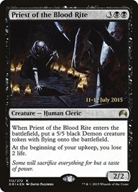 Priest of the Blood Rite, Prerelease Cards