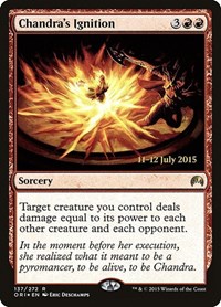 Chandra's Ignition, Prerelease Cards