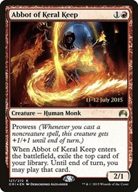 Abbot of Keral Keep, Prerelease Cards