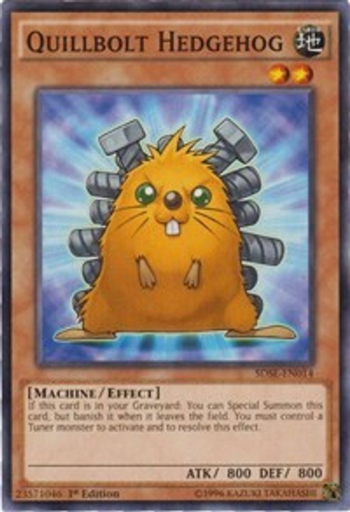 Quillbolt Hedgehog, 1st-edition, front