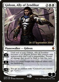 Gideon, Ally of Zendikar, Prerelease Cards