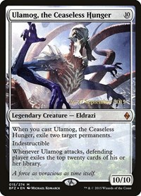 Ulamog, the Ceaseless Hunger, Prerelease Cards
