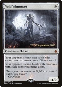 Void Winnower, Prerelease Cards