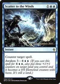 Scatter to the Winds, Prerelease Cards