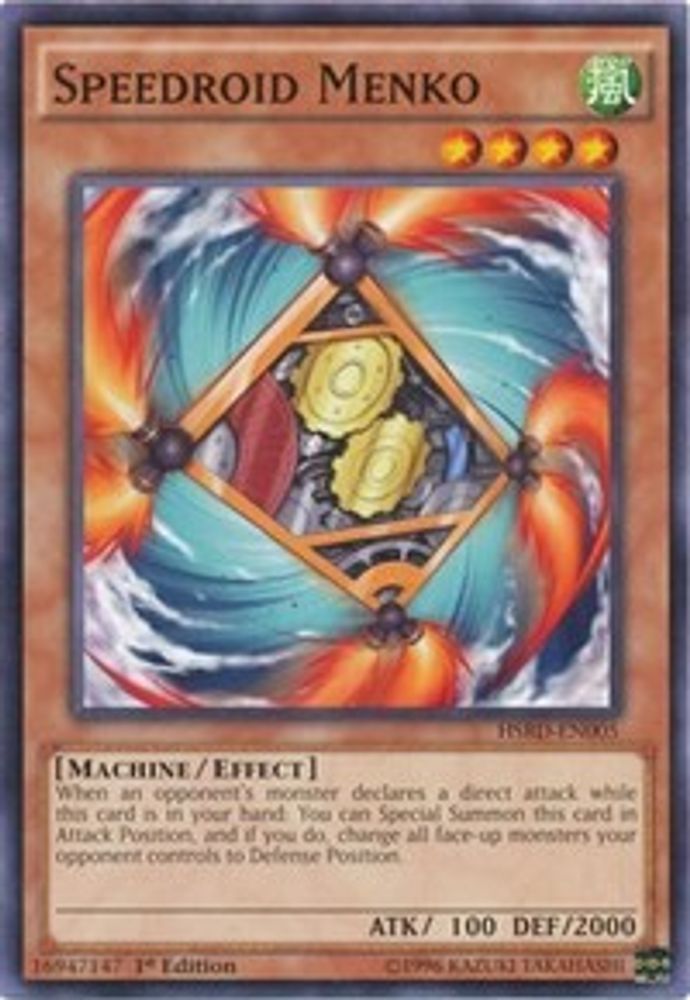 Speedroid Menko, 1st-edition, front