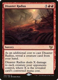 Disaster Radius, Commander 2015