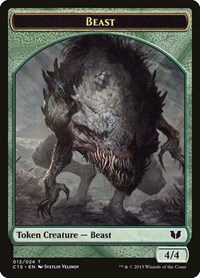 Beast // Snake (017) Double-Sided Token, Commander 2015