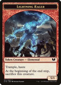 Lightning Rager // Lightning Rager Double-Sided Token, Commander 2015