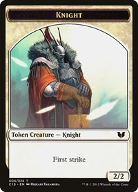 Knight (First Strike) // Elemental Shaman Double-Sided Token, Commander 2015