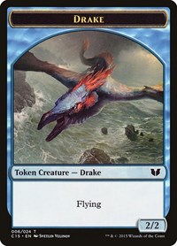 Drake // Elemental (020) Double-Sided Token, Commander 2015