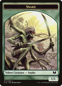 Snake (017) // Saproling Double-Sided Token, Commander 2015