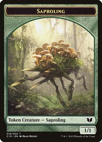 Saproling // Spider Double-Sided Token, Commander 2015