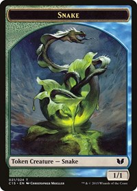 Snake (021) // Saproling Double-Sided Token, Commander 2015