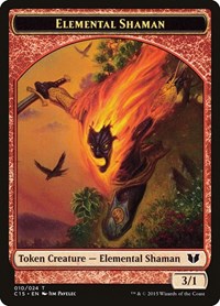 Elemental Shaman // Shapeshifter Double-Sided Token, Commander 2015