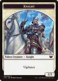 Knight (005) // Spirit (023) Double-Sided Token, Commander 2015