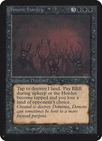 Demonic Hordes, Alpha Edition