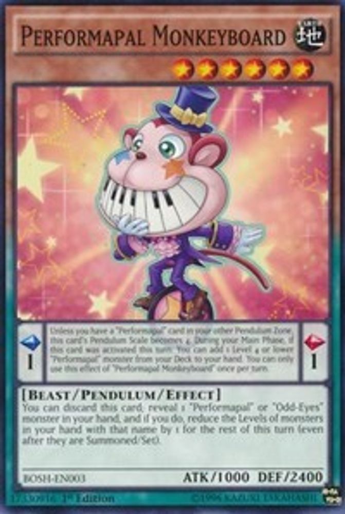 Performapal Monkeyboard, 1st-edition, front