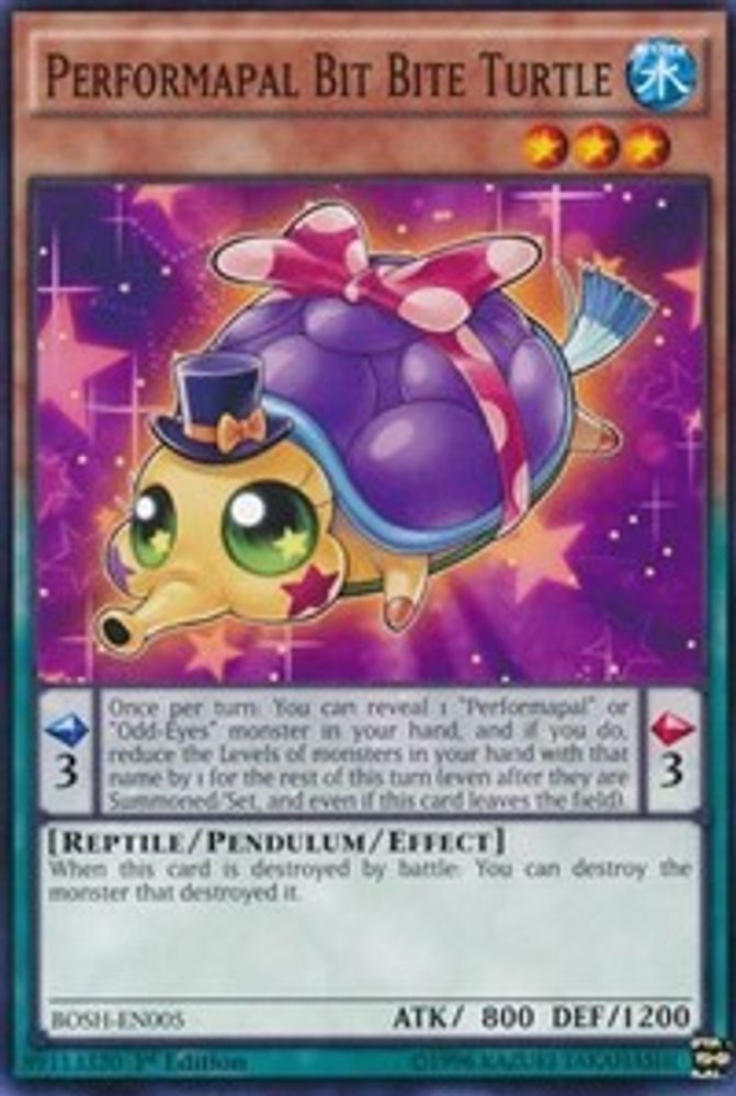 Performapal Bit Bite Turtle, 1st-edition, front