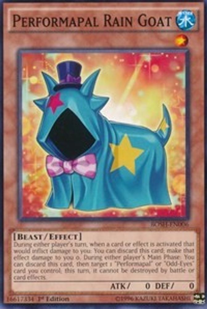 Performapal Rain Goat, 1st-edition, front