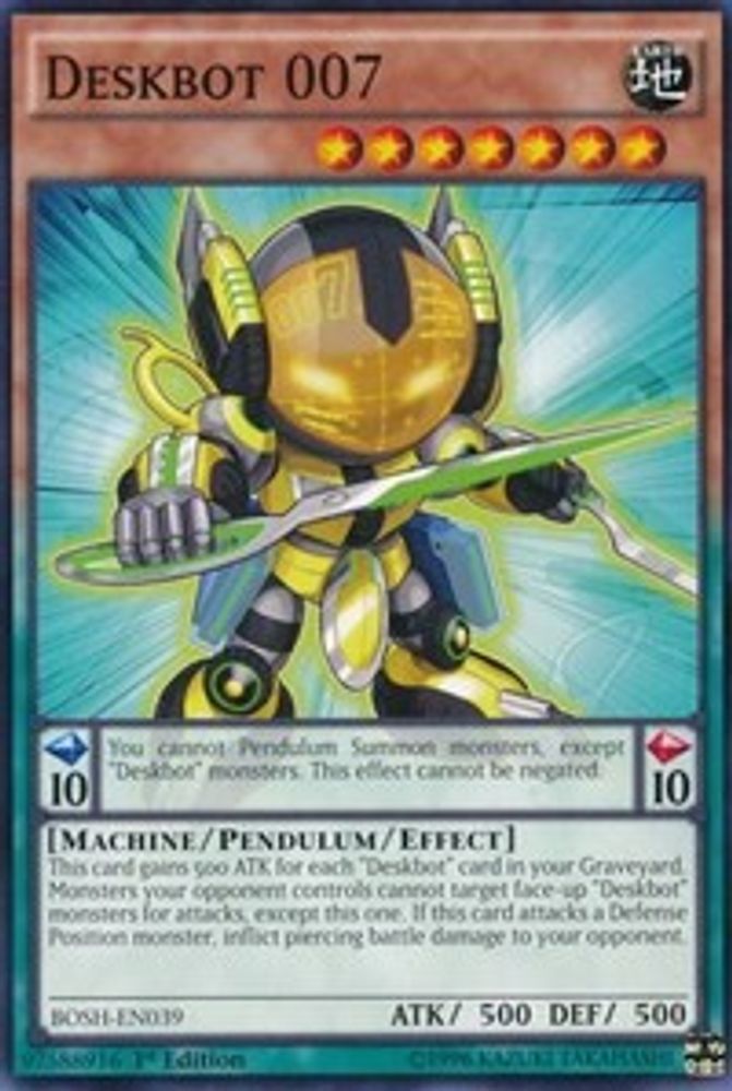 Deskbot 007, 1st-edition, front