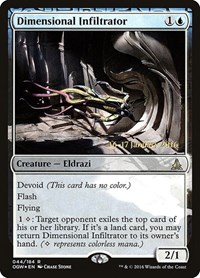 Dimensional Infiltrator, Prerelease Cards