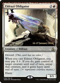 Eldrazi Obligator, Prerelease Cards