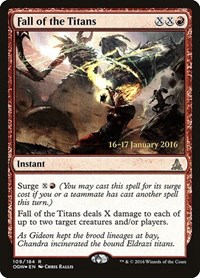 Fall of the Titans, Prerelease Cards