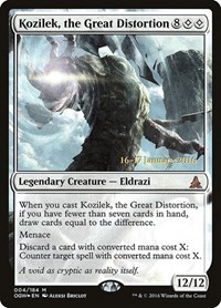 Kozilek, the Great Distortion, Prerelease Cards