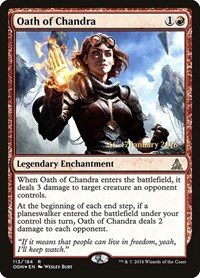 Oath of Chandra, Prerelease Cards