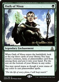 Oath of Nissa, Prerelease Cards