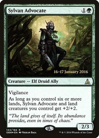 Sylvan Advocate, Prerelease Cards