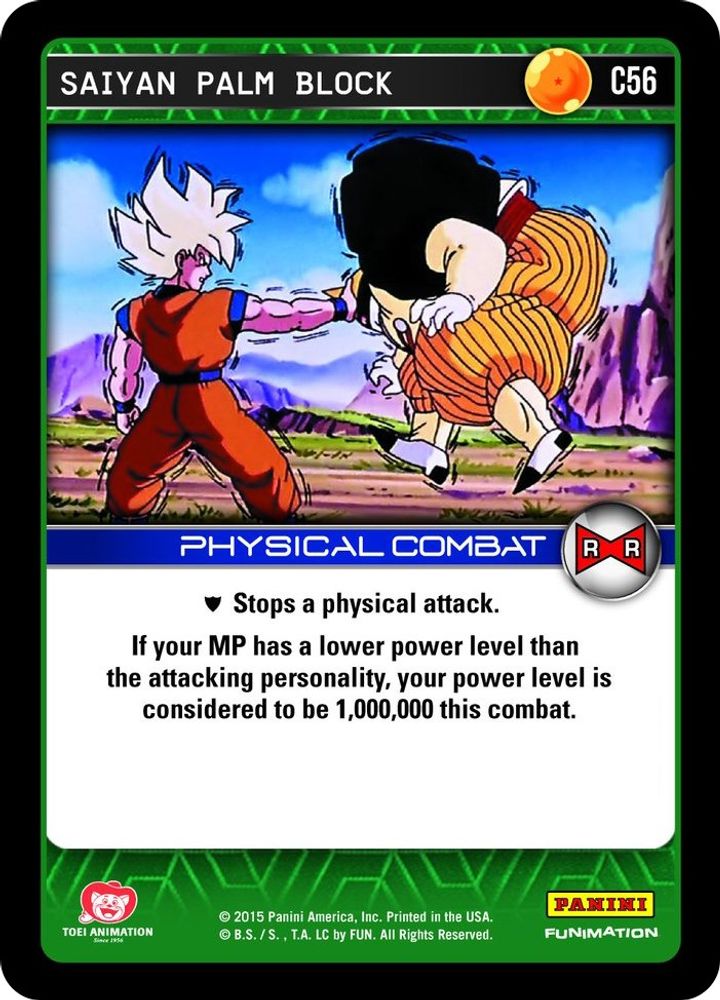 Saiyan Palm Block, Standard, front