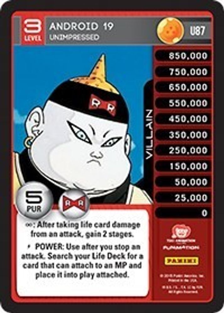 Android 19 - Unimpressed, Standard, front