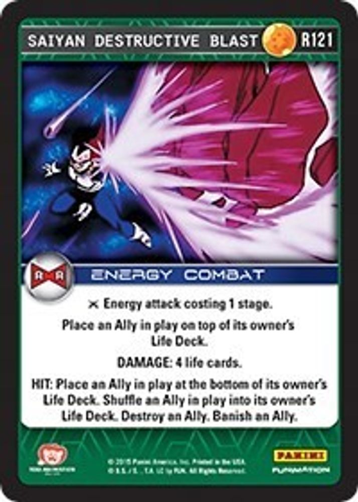 Saiyan Destructive Blast, Standard, front