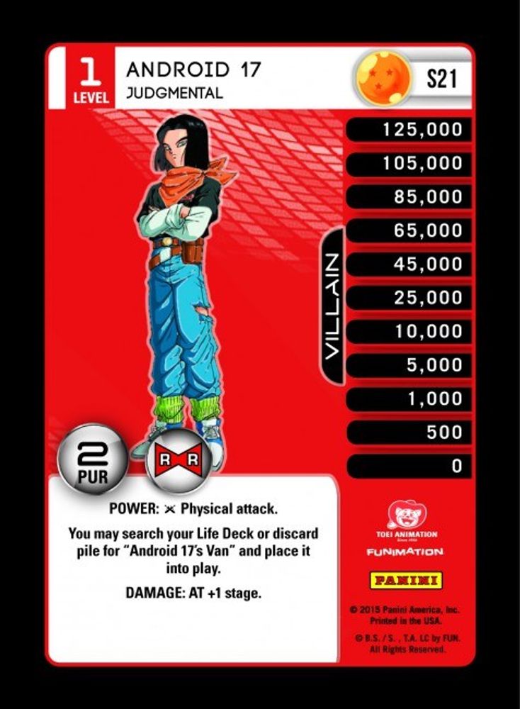 Android 17 - Judgmental (High Tech Foil), Foil, front