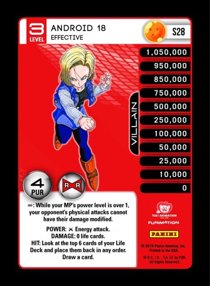 Android 18 - Effective (Rainbow Parallel Foil), Standard, front