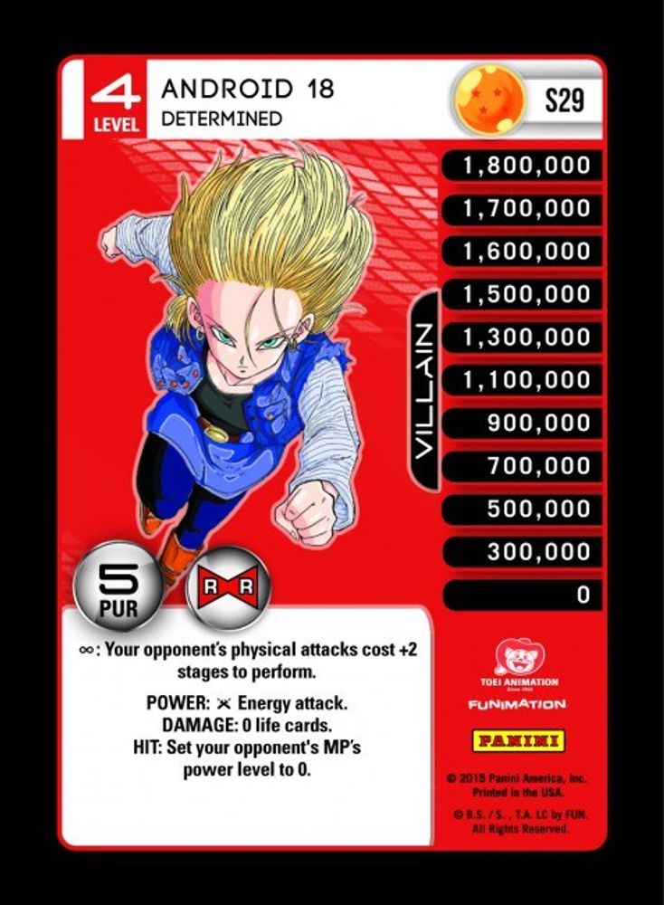 Android 18 - Determined (Rainbow Parallel Foil), Standard, front