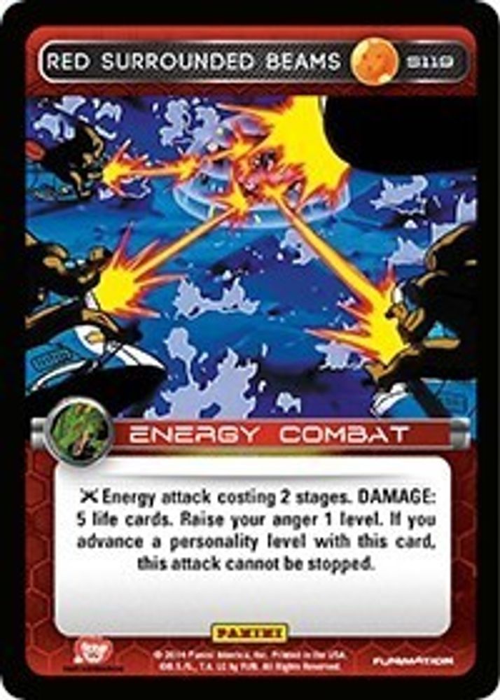 Red Surrounded Beams, Foil, front