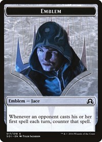 Emblem - Jace, Unraveler of Secrets, Shadows over Innistrad