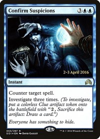 Confirm Suspicions, Prerelease Cards