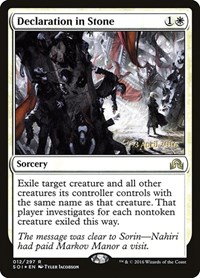 Declaration in Stone, Prerelease Cards