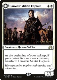 Hanweir Militia Captain, Prerelease Cards