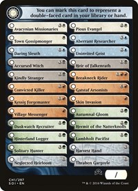 Checklist Card - (CH1) Shadows over Innistrad, Shadows over Innistrad