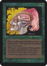 Llanowar Elves, Alpha Edition