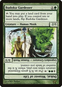 Budoka Gardener // Dokai, Weaver of Life, Champions of Kamigawa