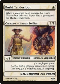 Bushi Tenderfoot // Kenzo the Hardhearted, Champions of Kamigawa