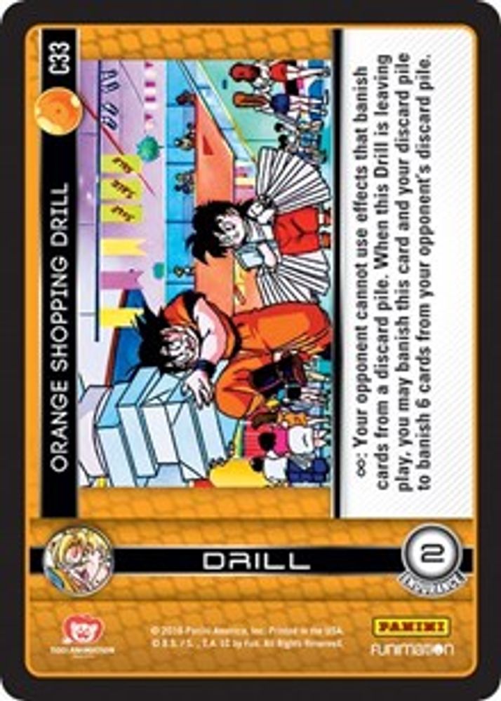Orange Shopping Drill, Standard, front