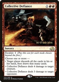 Collective Defiance, Prerelease Cards